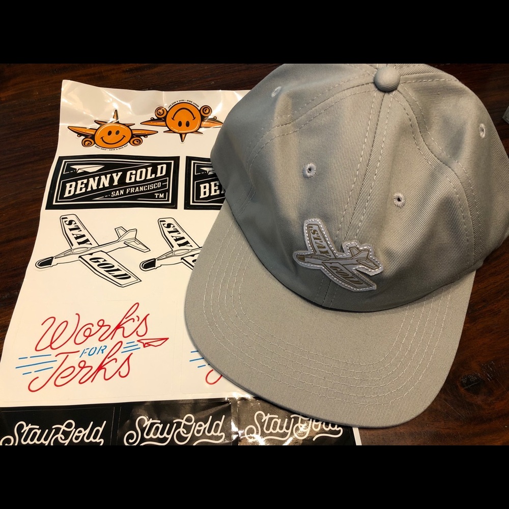 Benny Gold Glider Logo Hat plus Sticker Pack